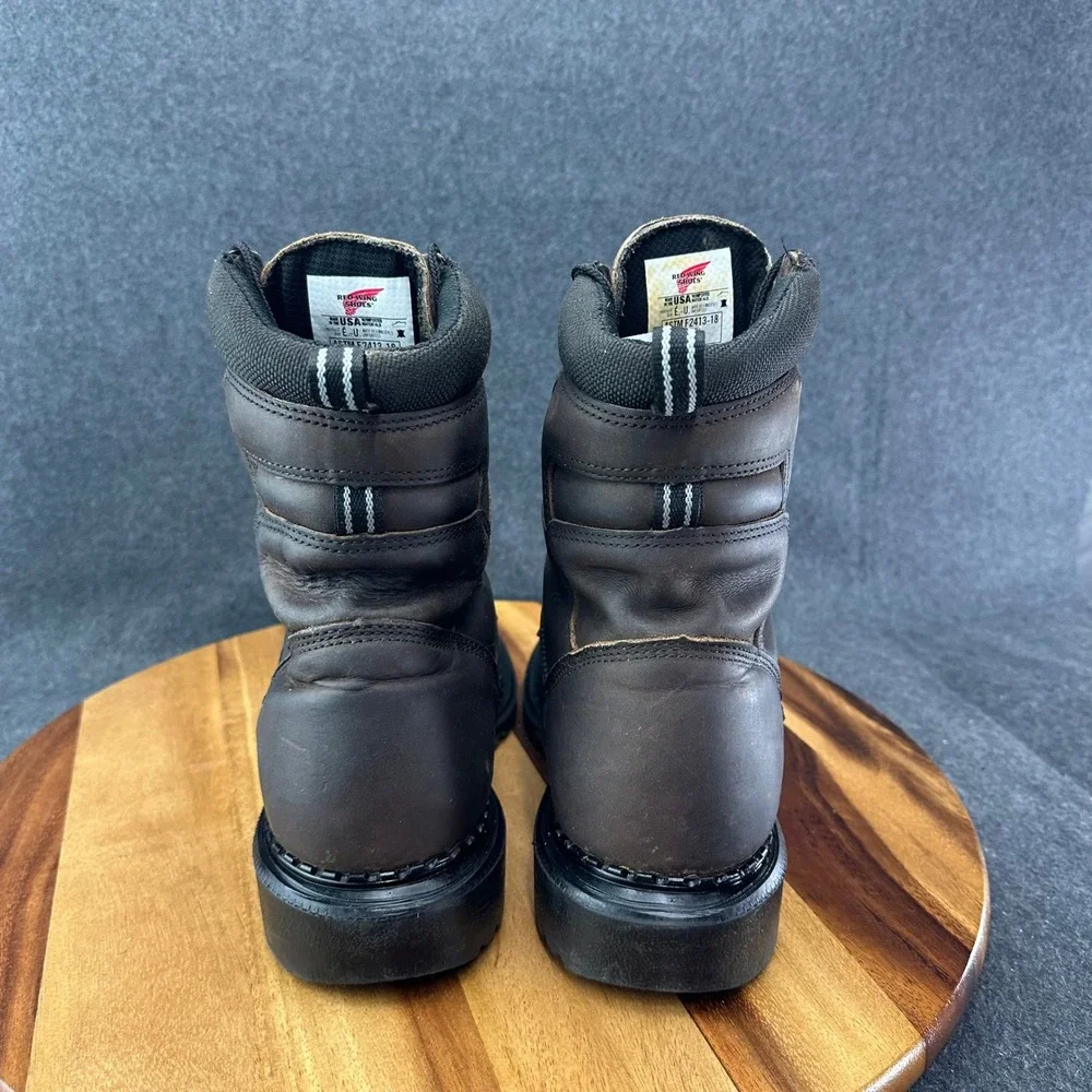 Red Wing 8 Inch Boots Men\'s Size 8.5D Waterproof Steel Toe Metguard Leather 4435 NEW RED WING SHOES men\ main image 4